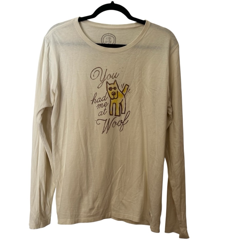 Life Is Good Cream Women's Shirt Size L